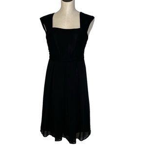Amanda Lane Y2k black lined open back dress size 6p